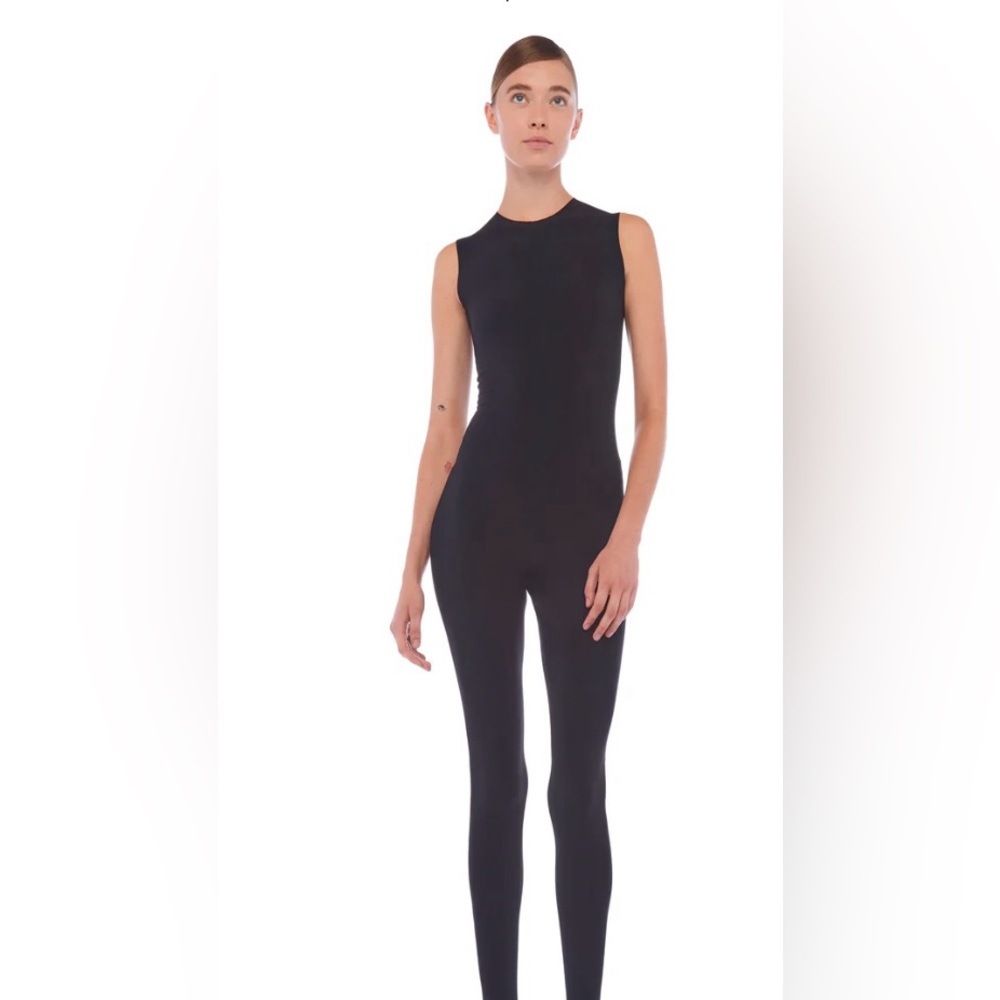 Norma Kamali Black Sleeveless Jumpsuit
